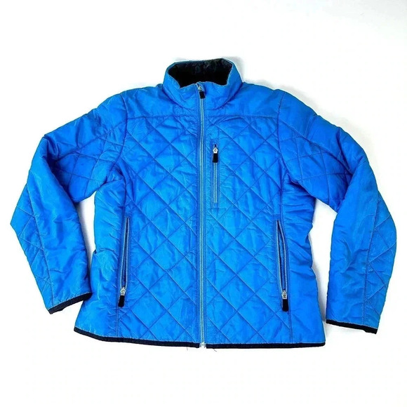Blue Quilted Lands' End Jacket - Picture 1 of 5